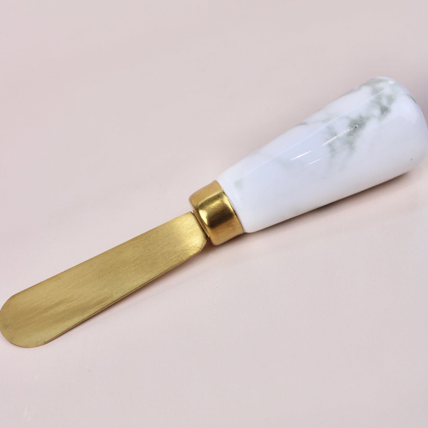 Marble + Gold Cheese Spreader Knife