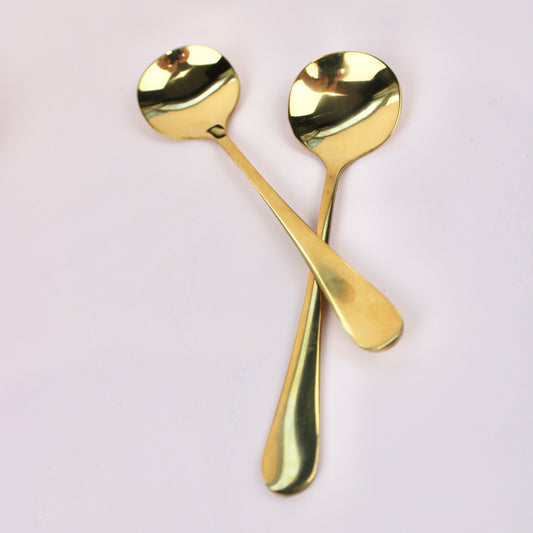Gold Round Spoon