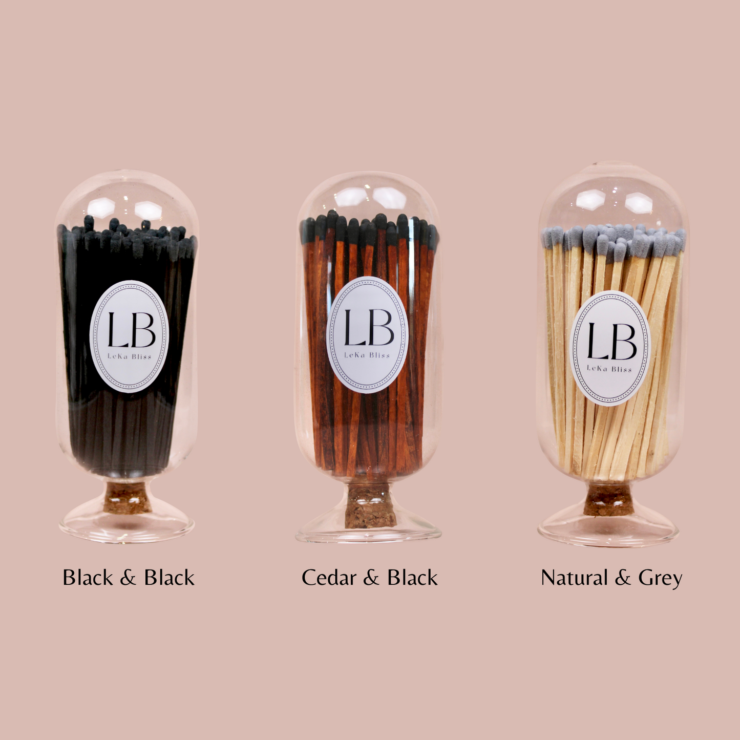 Glass Cloche Match Set | Multiple Color Options