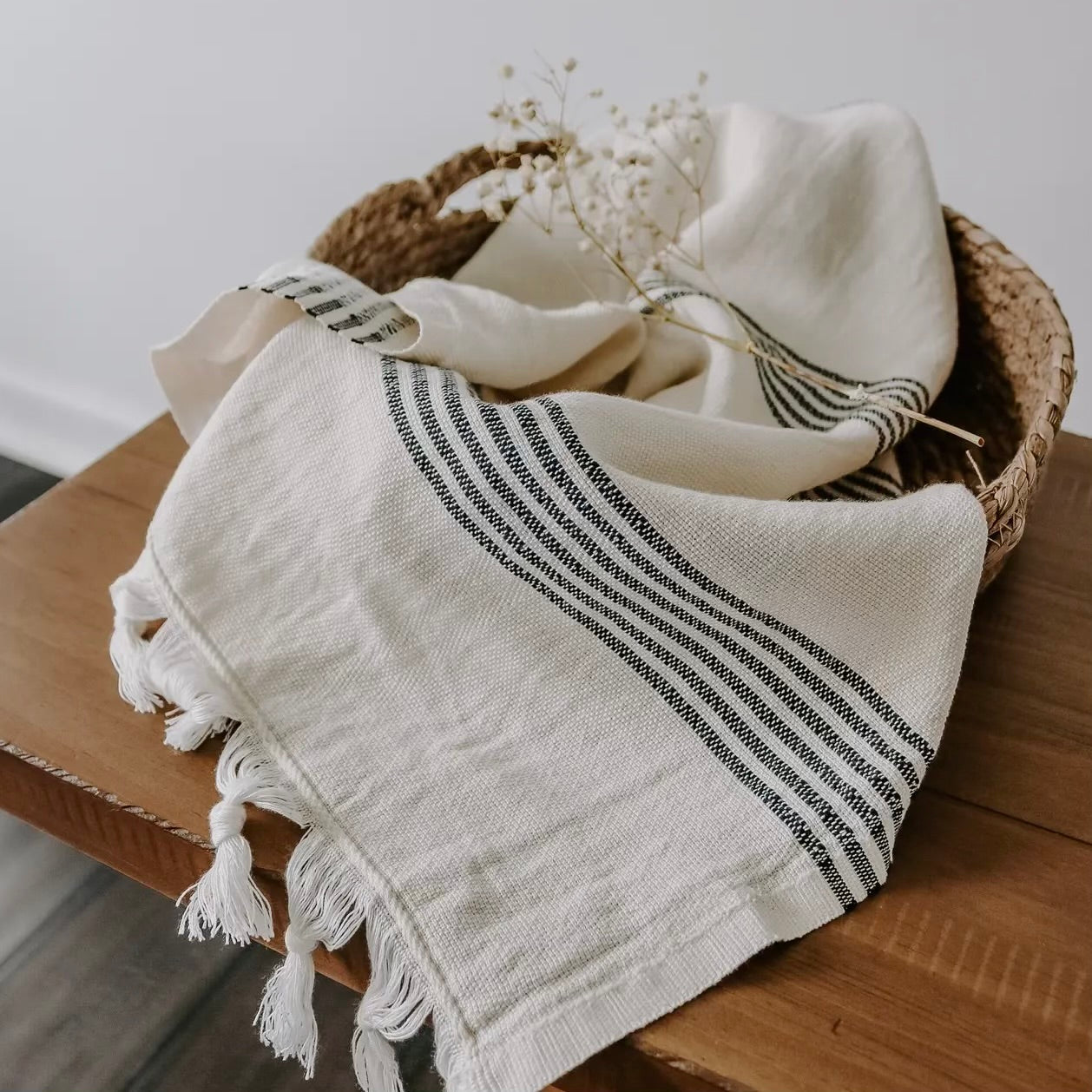 Turkish Cotton Hand Towel | Multi Stripe