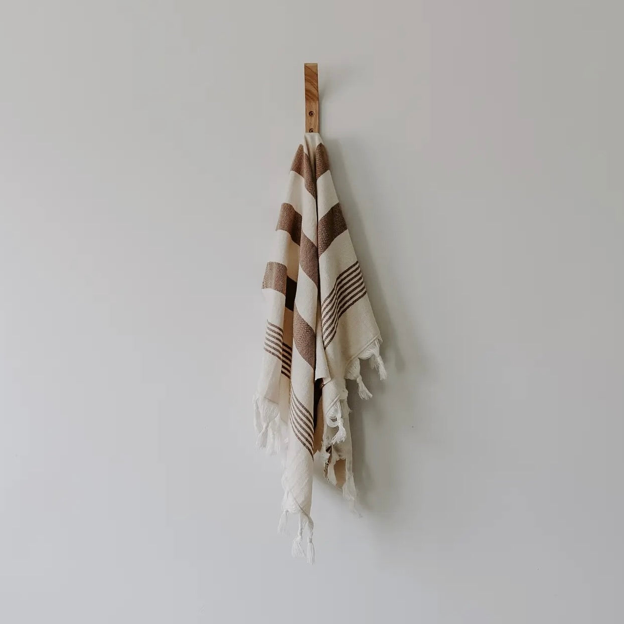 Turkish Cotton Hand Towel | Neutral Stripe