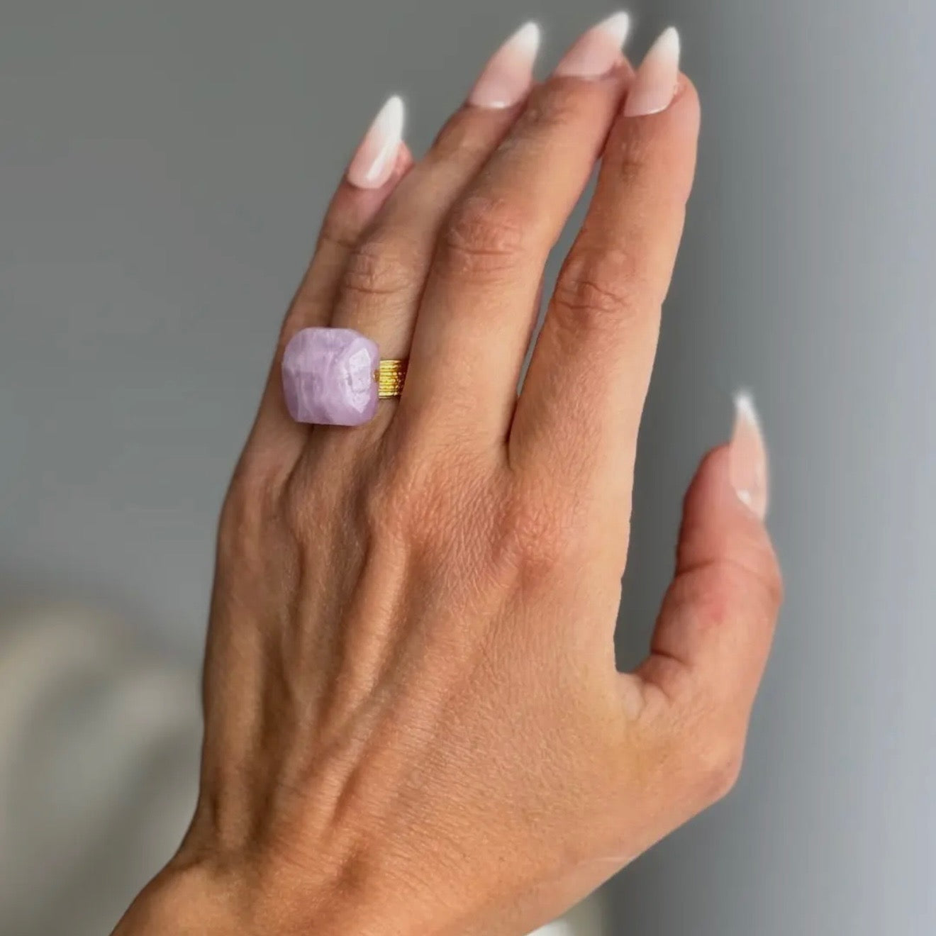 Soft Lavender Kunzite Ring