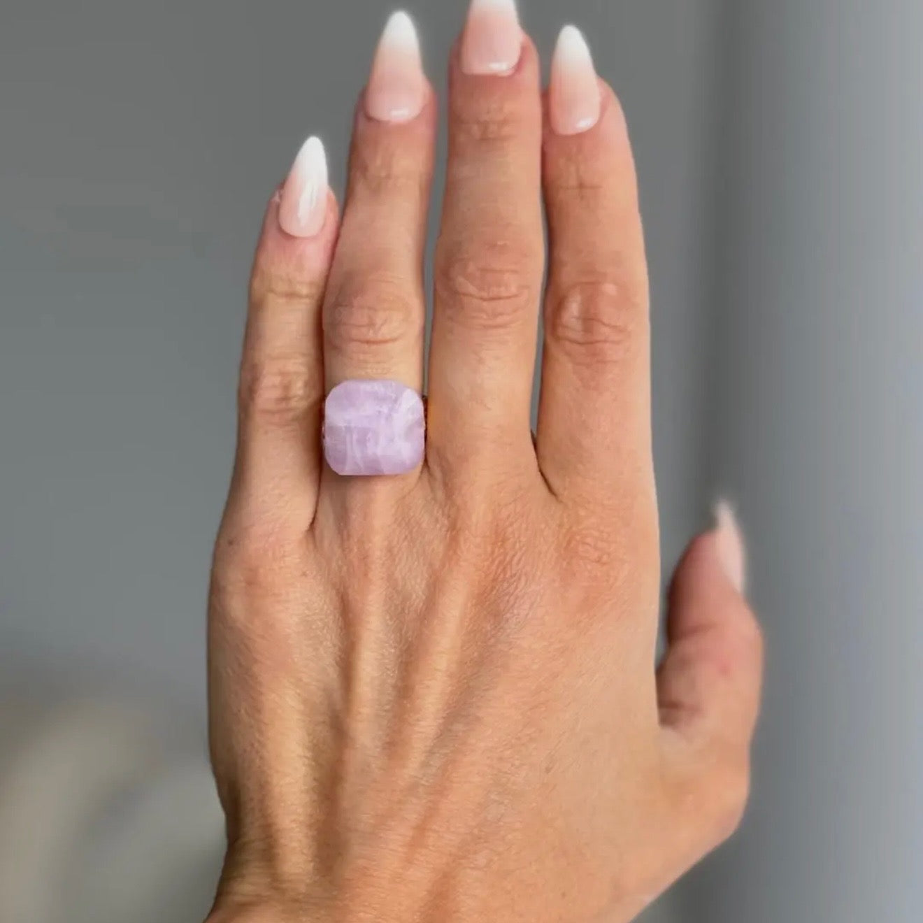 Soft Lavender Kunzite Ring