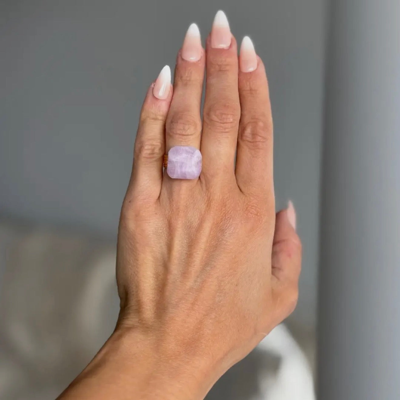 Soft Lavender Kunzite Ring