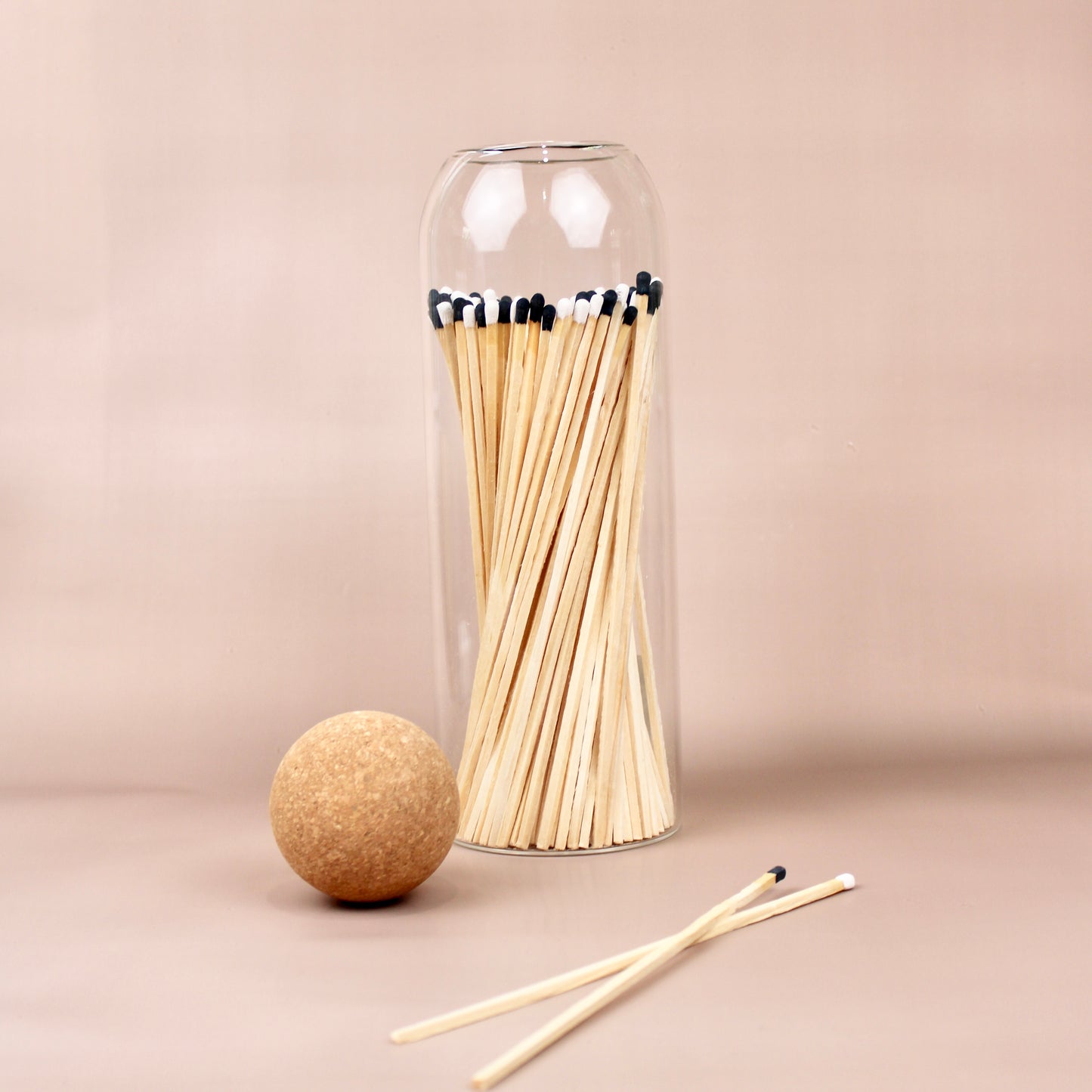 X-Large Glass Match Set | Natural & Black + White