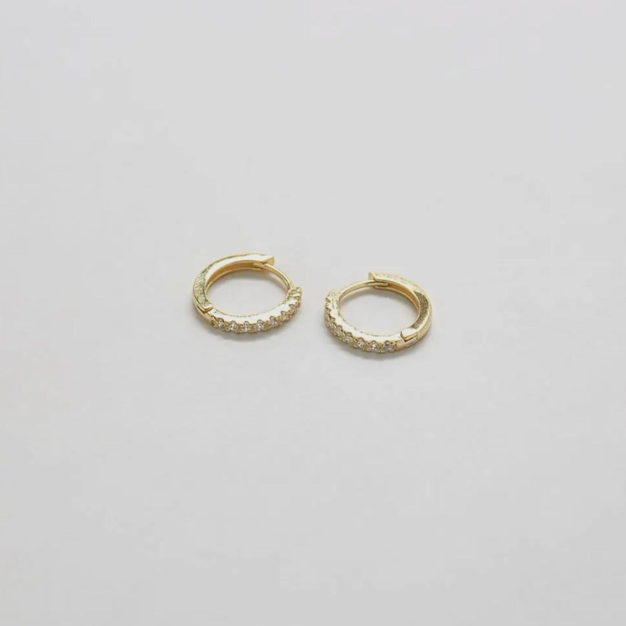 Pave Huggie Hoops