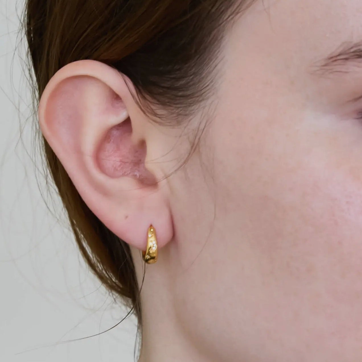 Moon Star Gold Hoops