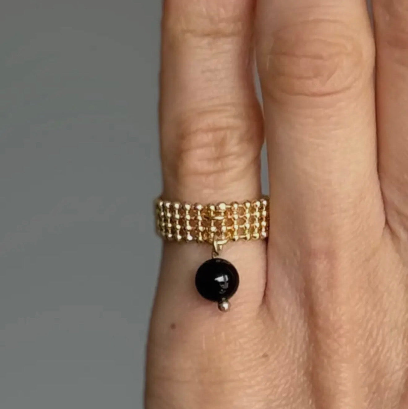 Tourmaline Droplet Ring
