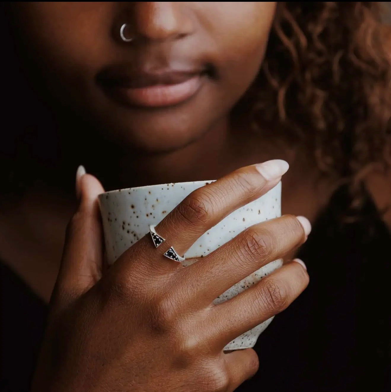 Black Crystal Ring