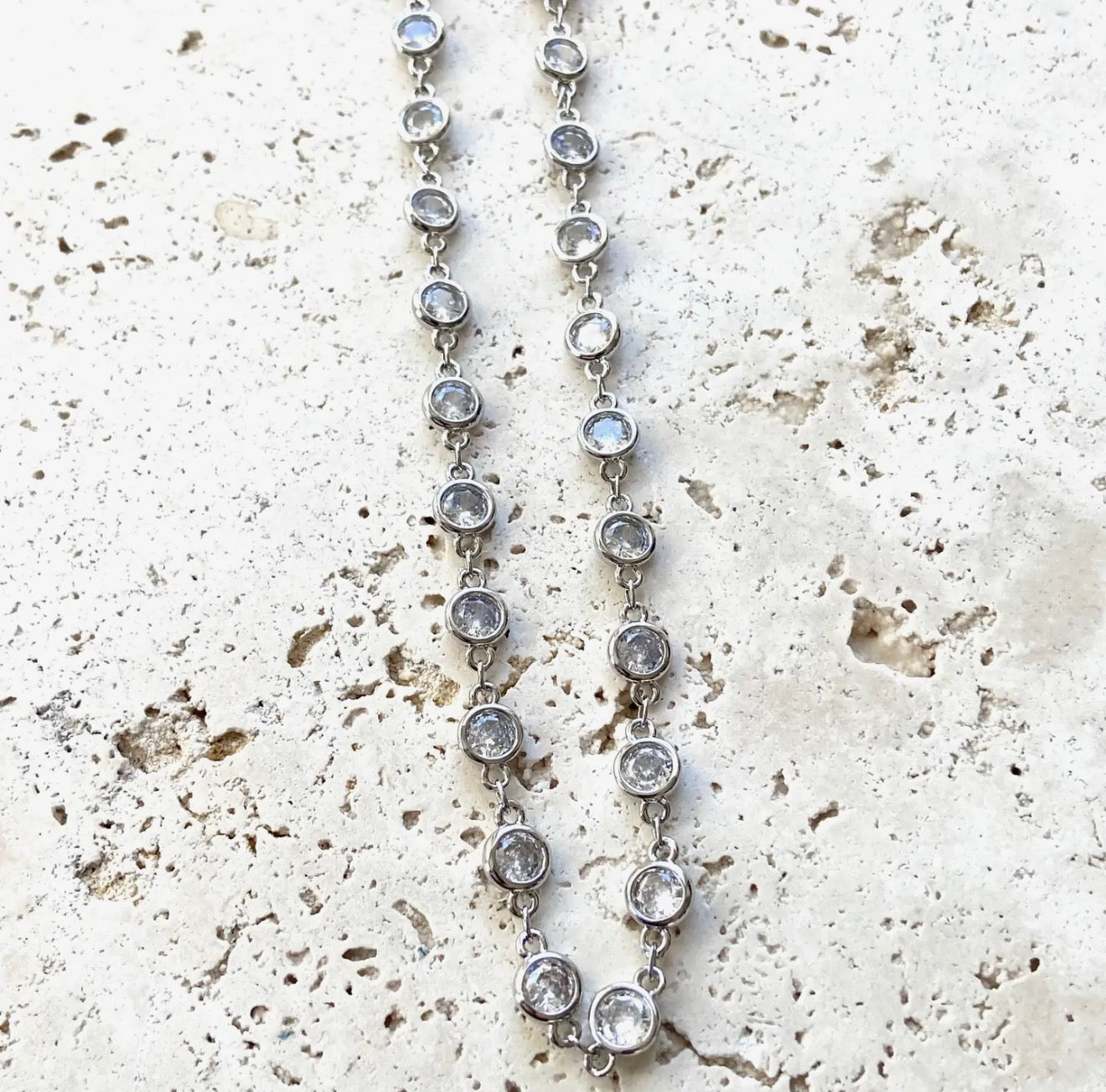 Crystal Necklace | Silver