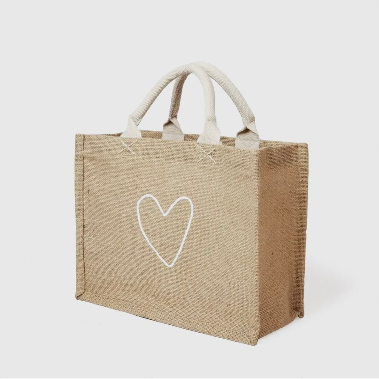Jute Tote | Heart Design