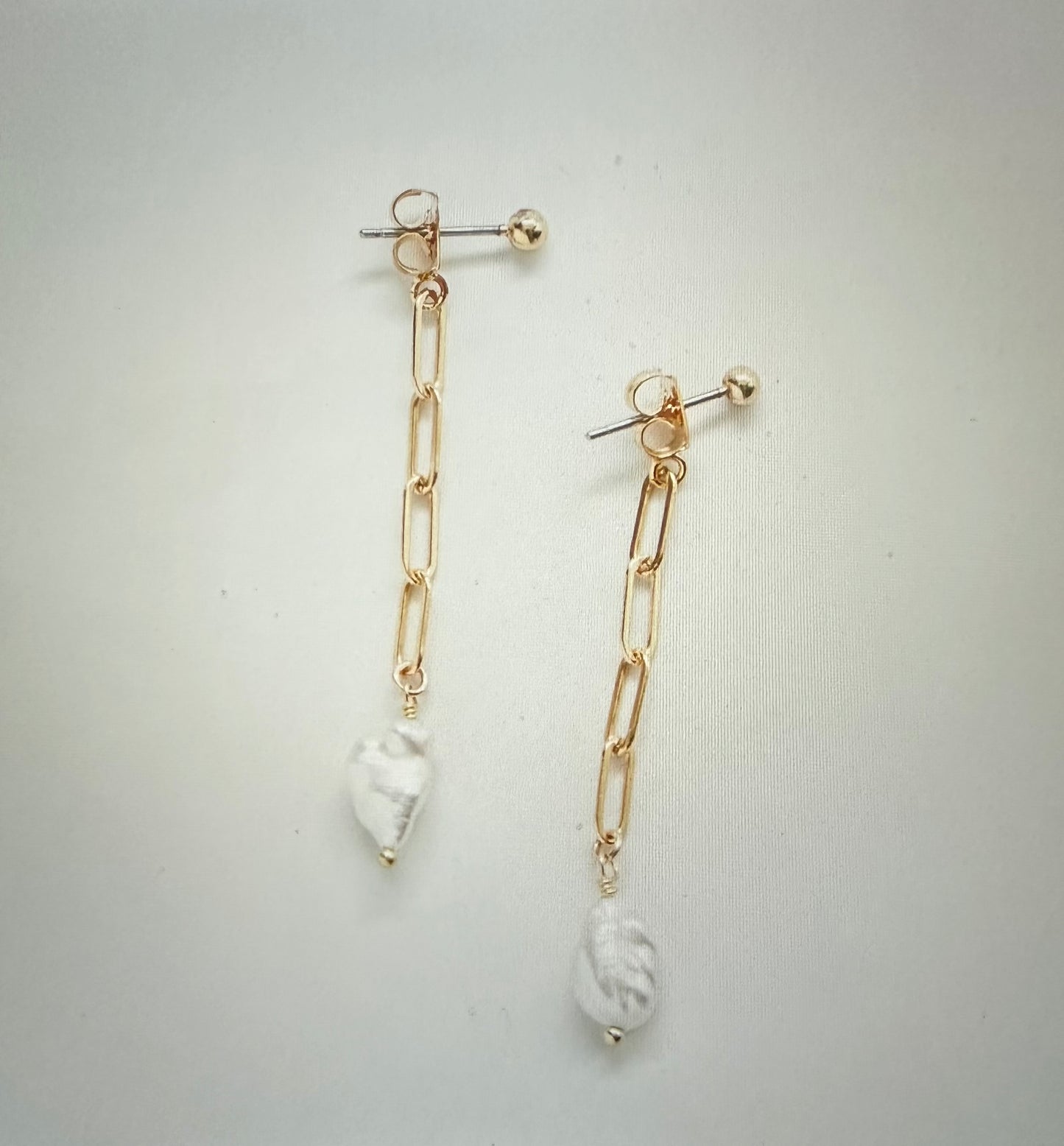 Pearl Chain Jacket Earrings