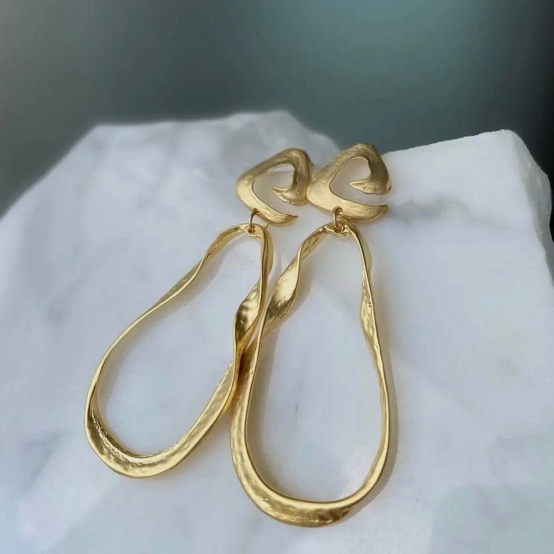Athena Swirl Top Hoop Earrings