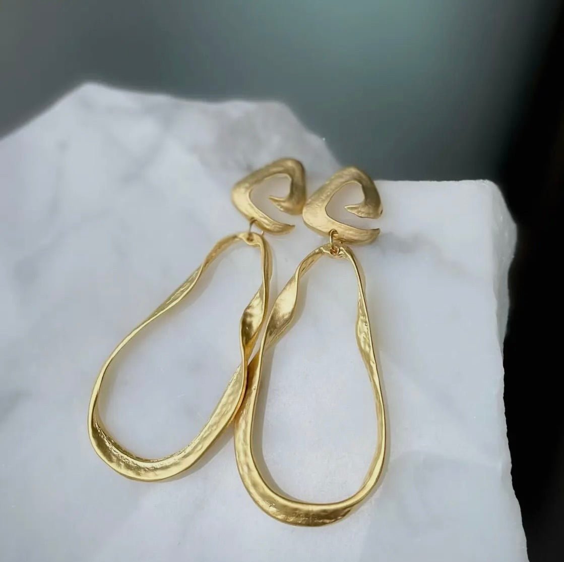 Athena Swirl Top Hoop Earrings