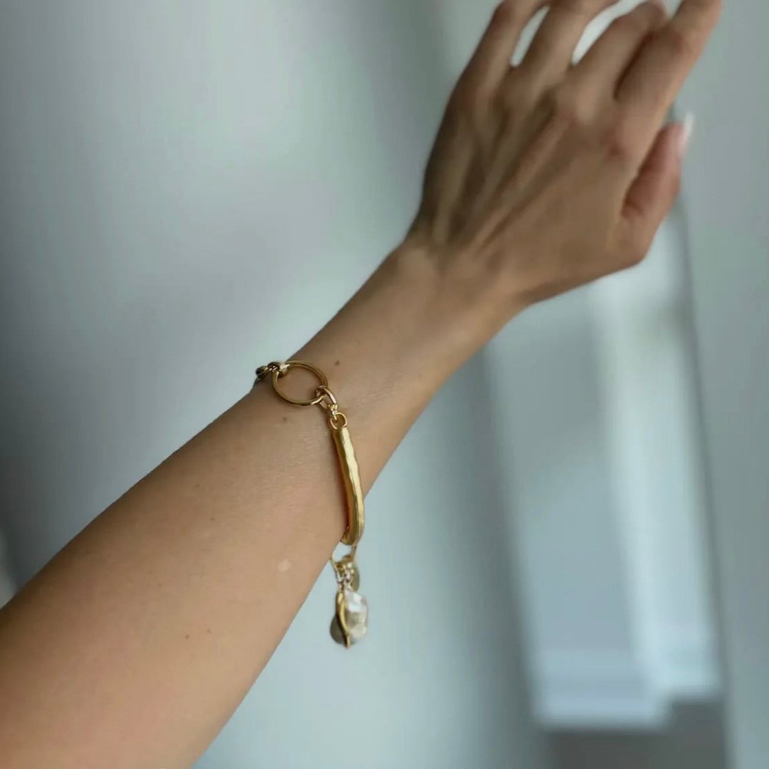 Multi-Use Pearl + Cornicello Charm Bracelet