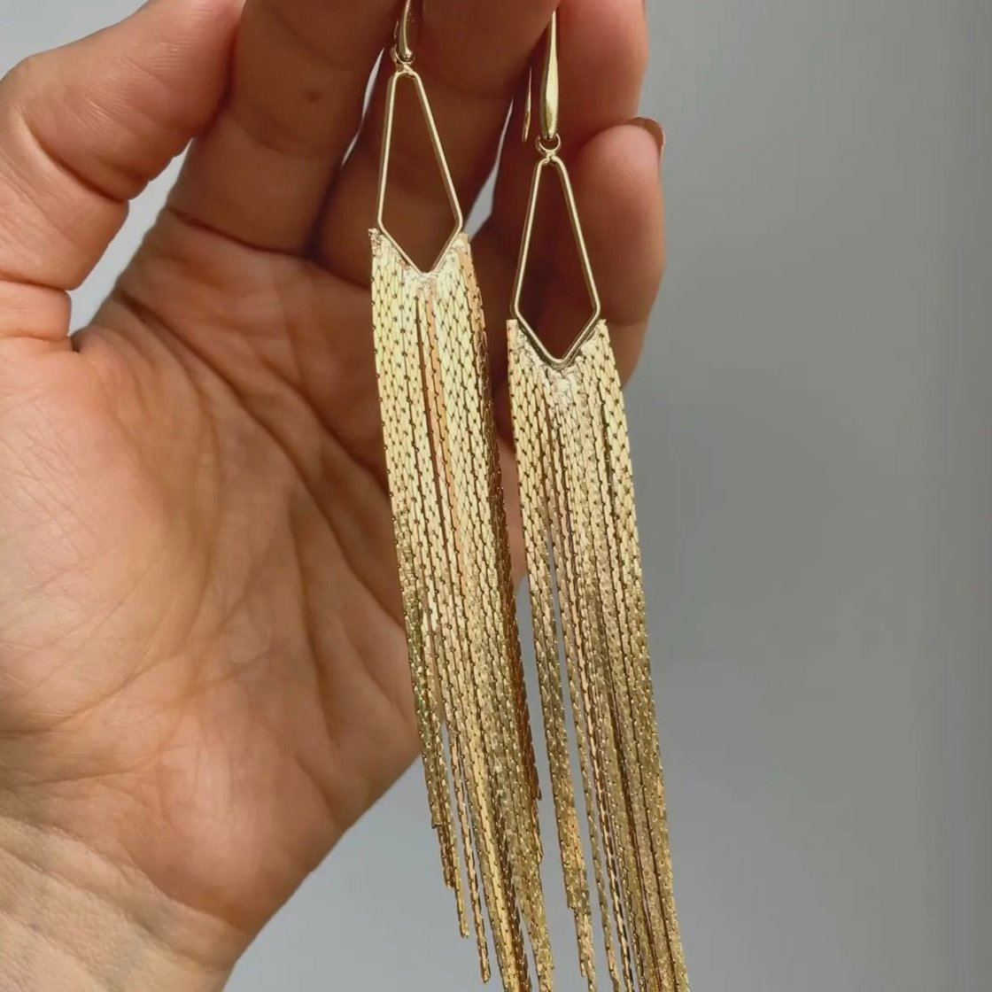 Gold Fringe Earrings