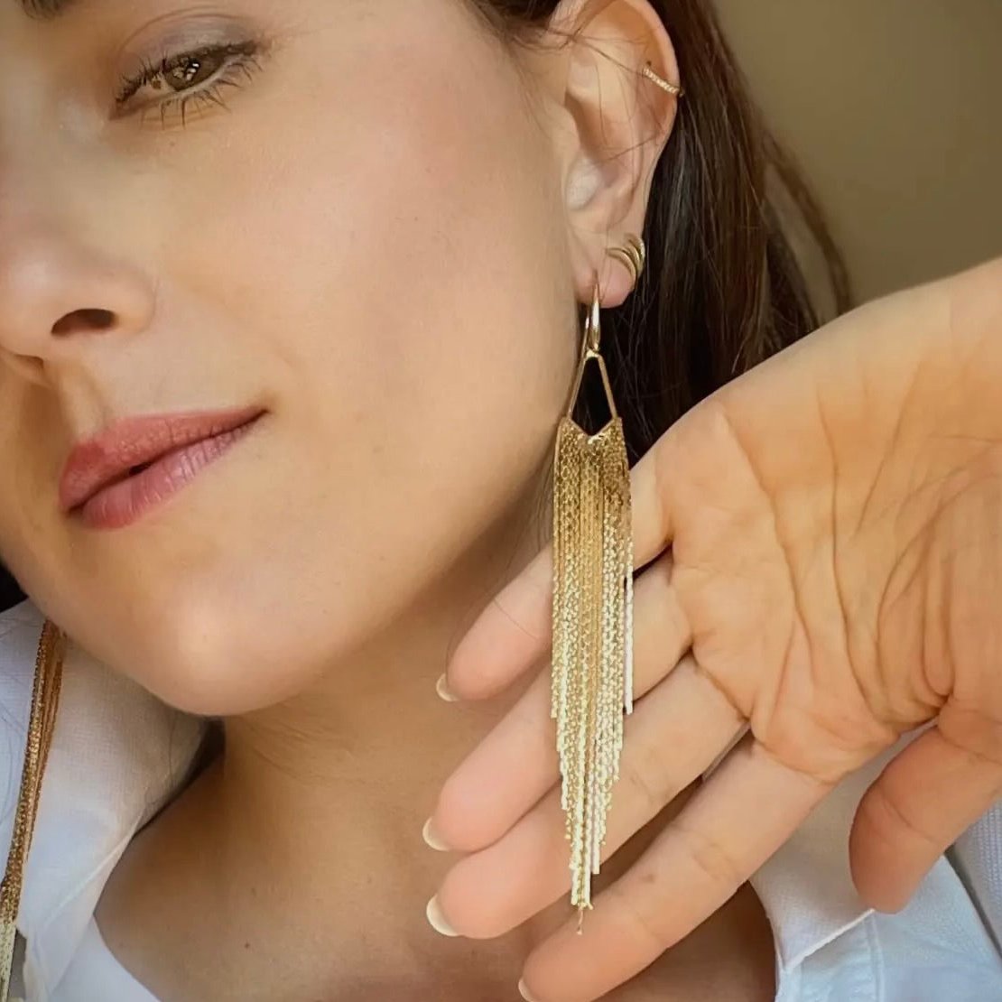 Gold Fringe Earrings