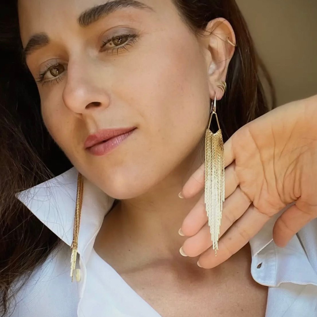 Gold Fringe Earrings