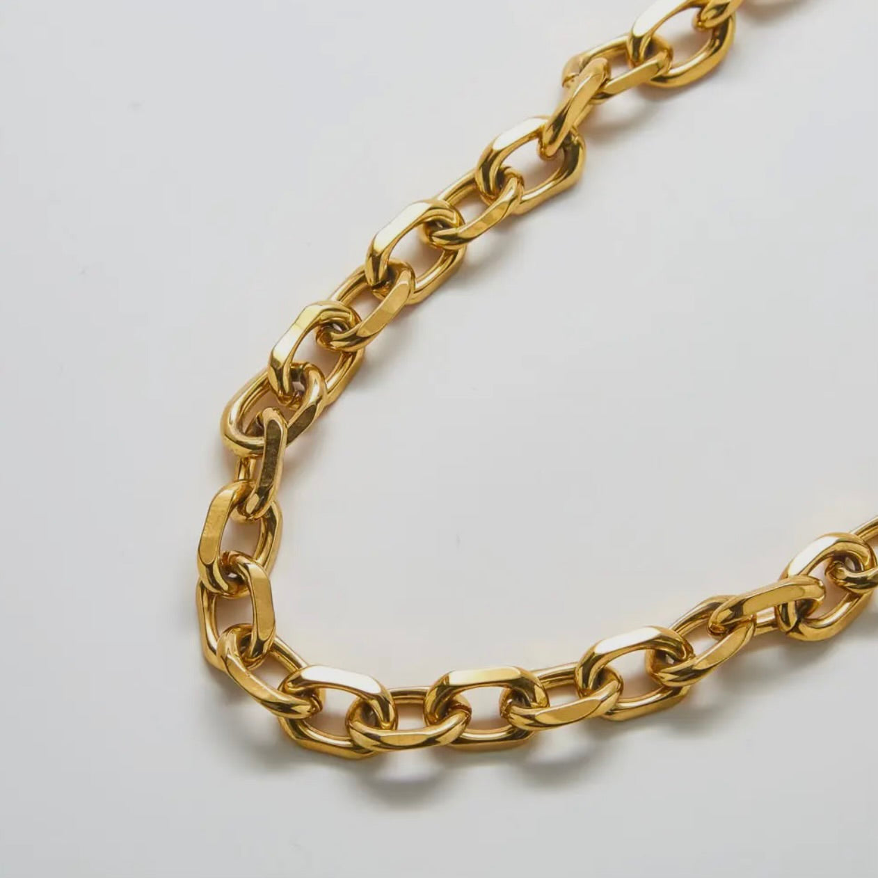 Gold Chunky Cable Chain Statement Necklace