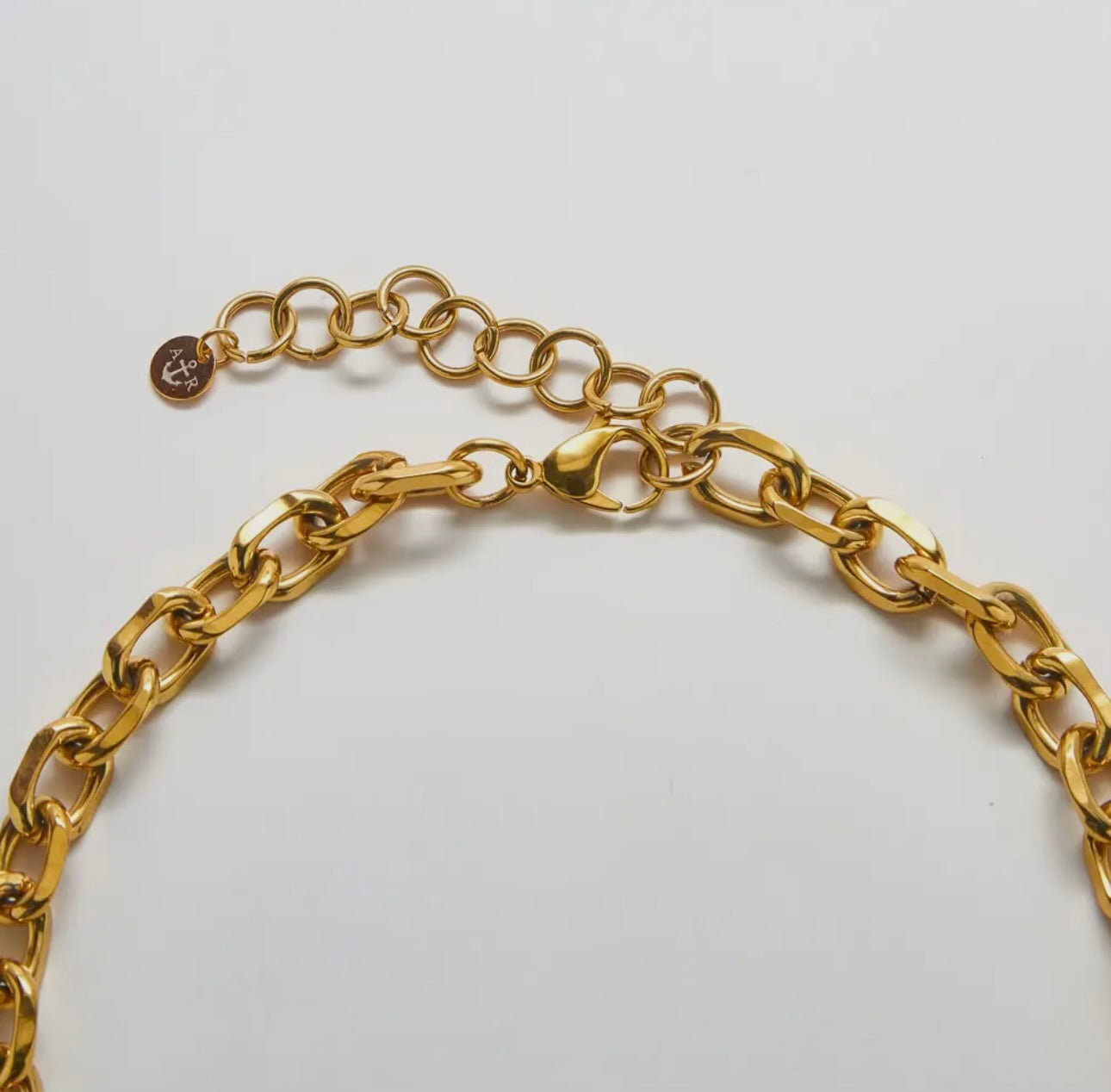 Gold Chunky Cable Chain Statement Necklace