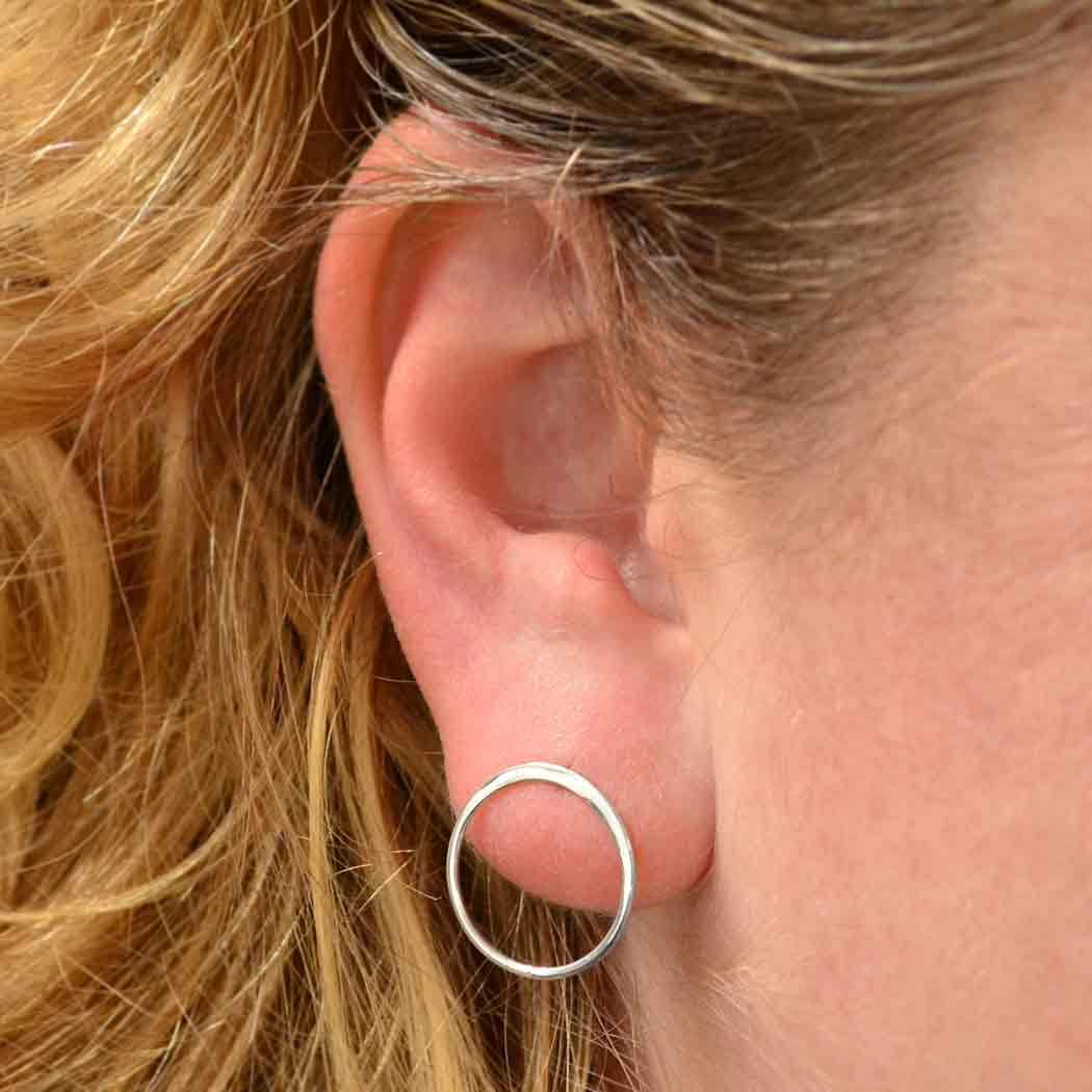 Open Circle Earrings | Sterling Silver
