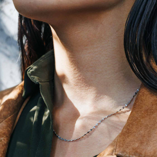 Sunburst Chain Necklace | Sterling Silver