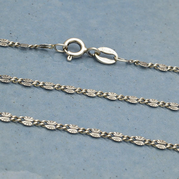 Delicate Sunburst Chain Necklace | Sterling Silver