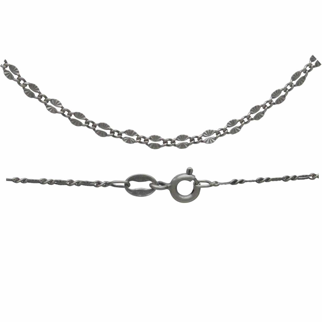 Delicate Sunburst Chain Necklace | Sterling Silver