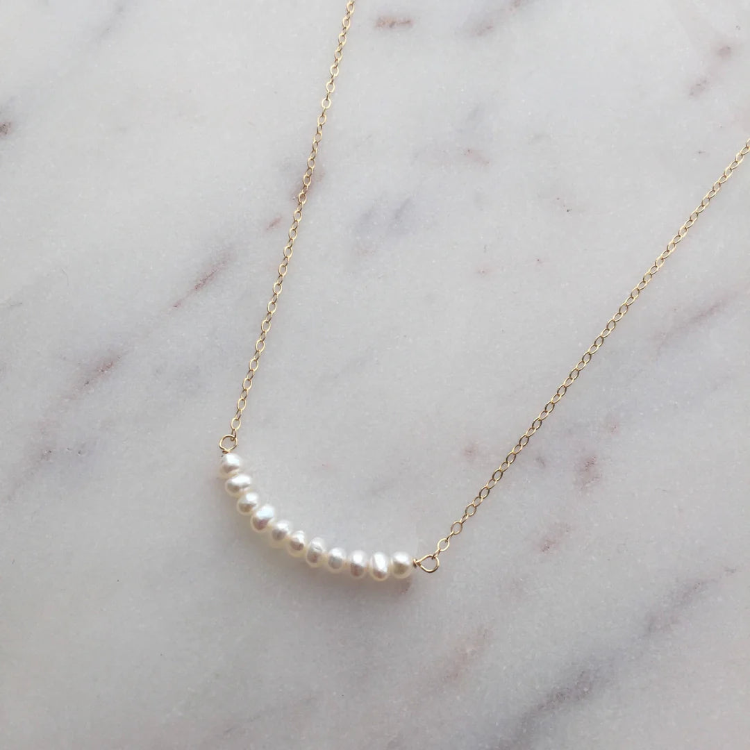 Grace Freshwater Pearl Necklace | Gold
