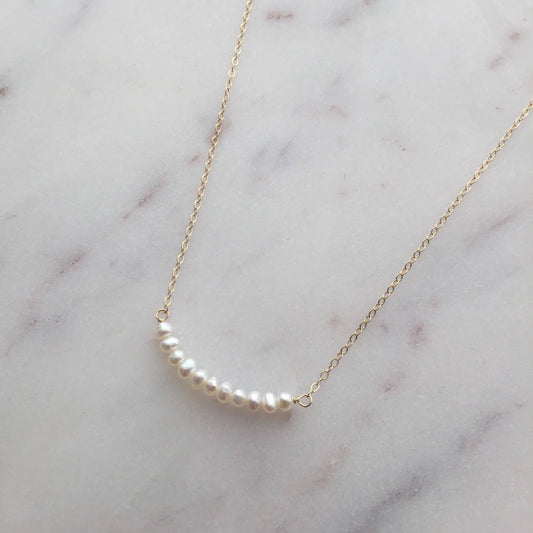 Grace Freshwater Pearl Necklace | Gold