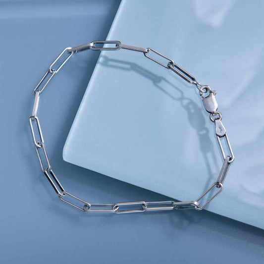 Paperclip Chain Bracelet | Sterling Silver