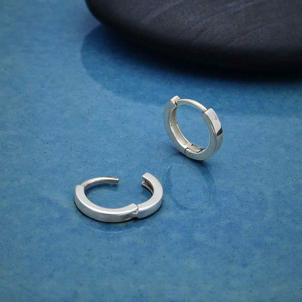 Plain Huggie Hoops | Sterling Silver