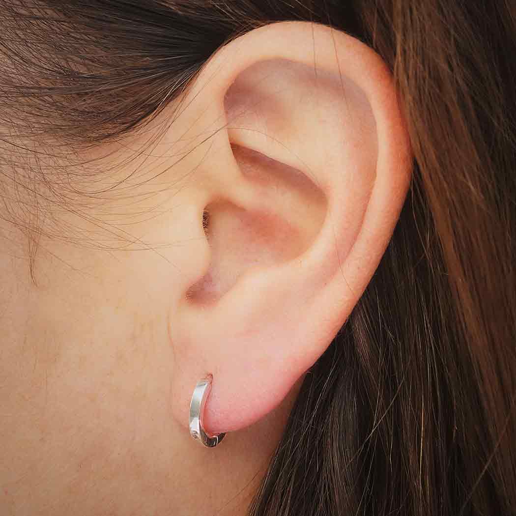 Plain Huggie Hoops | Sterling Silver