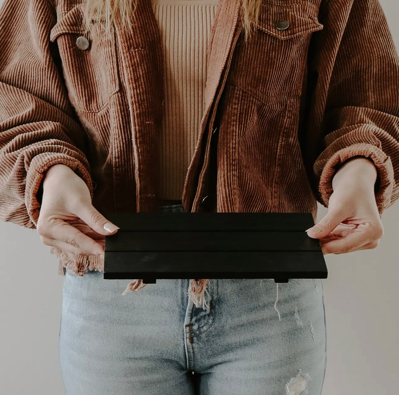 Rectangular Wood Tray | Black