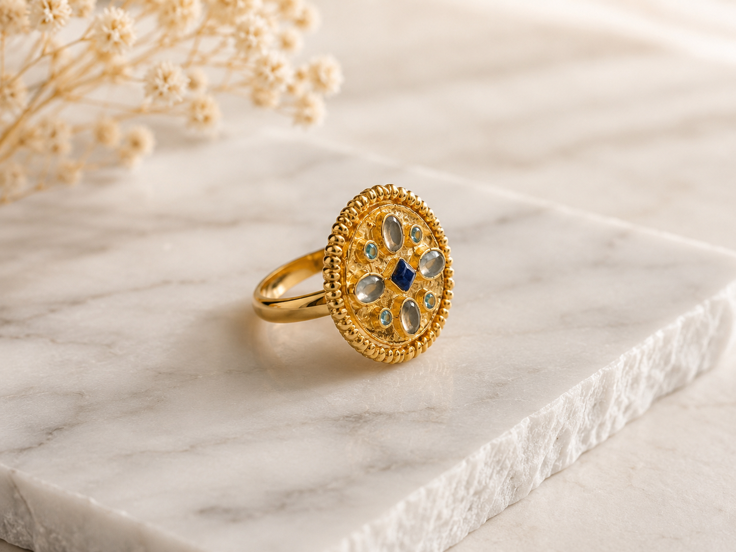 Santorini Medallion Ring