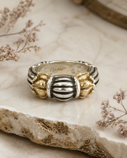 Lagos Caviar Tulip Two-Tone Ring