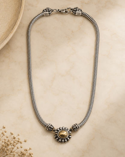 Lagos Caviar Sunburst Pendant Necklace