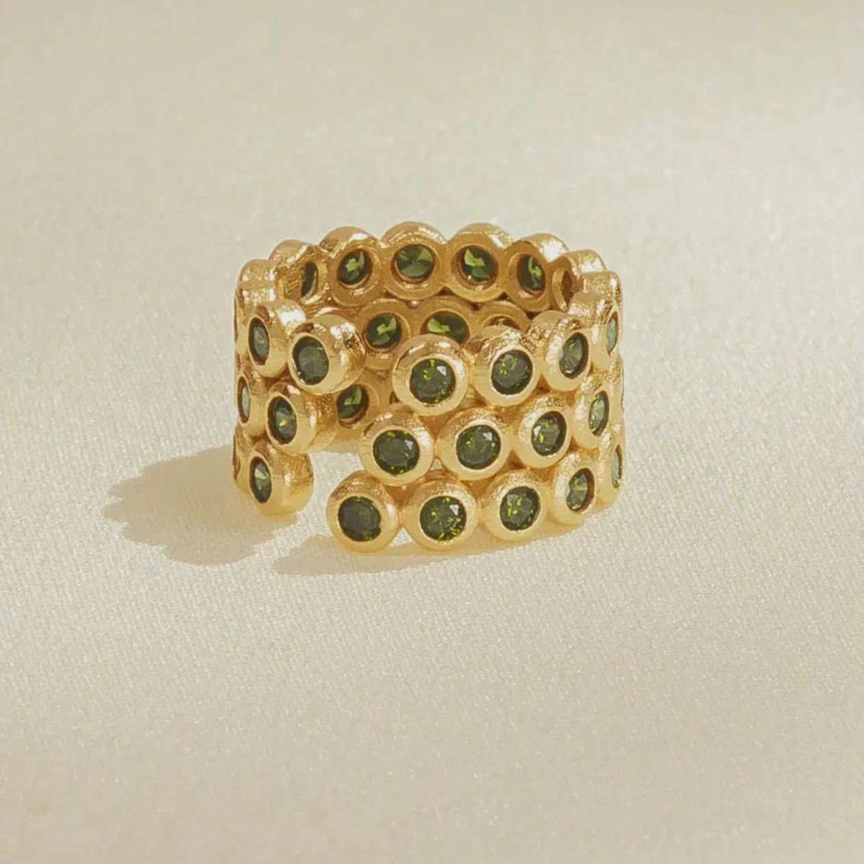 Amélia Trio Olive Green Ring