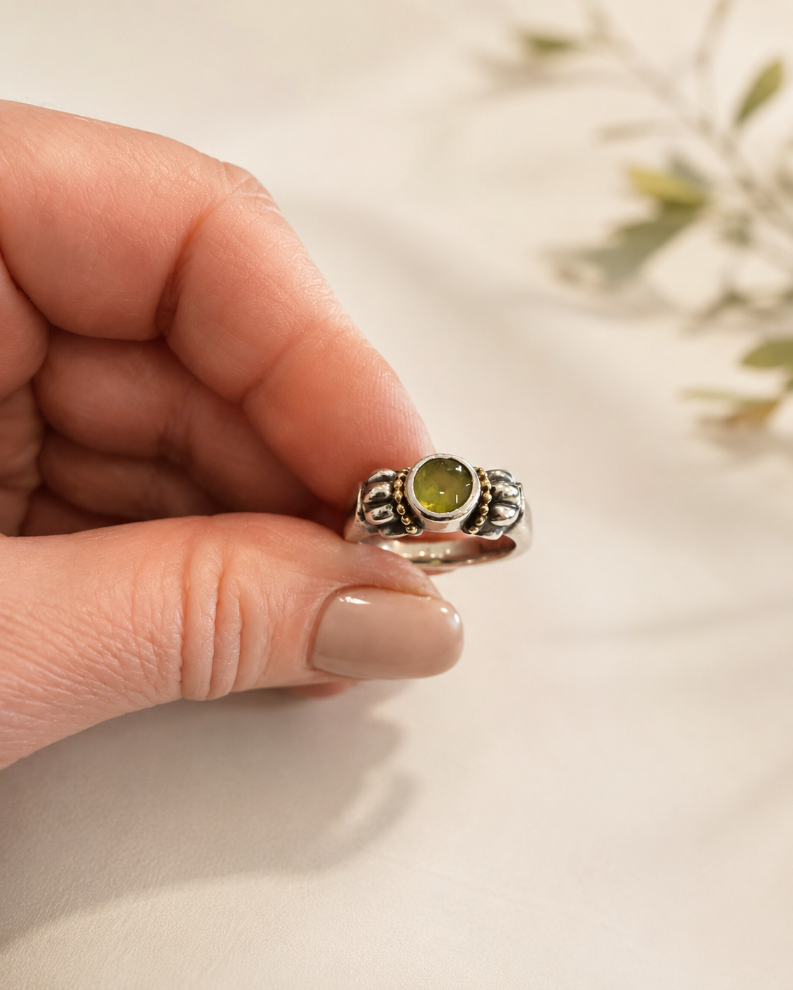 Lagos Caviar Peridot Ring