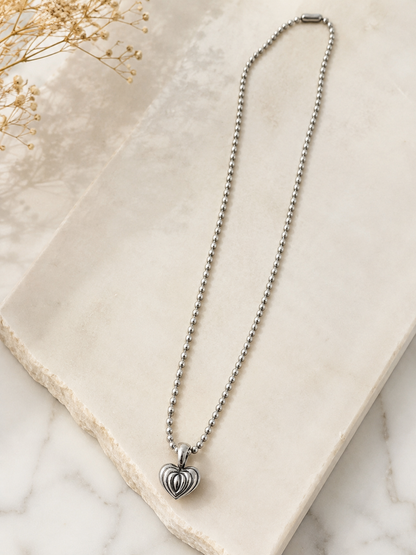 Lagos Caviar Heart Pendant Necklace