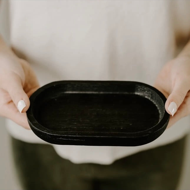 Small Wood Tray | Black