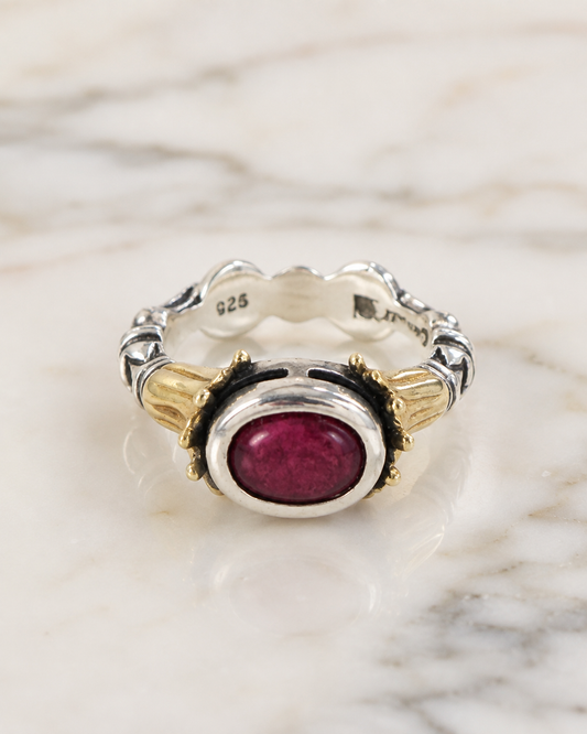 Lagos Caviar Garnet Ring