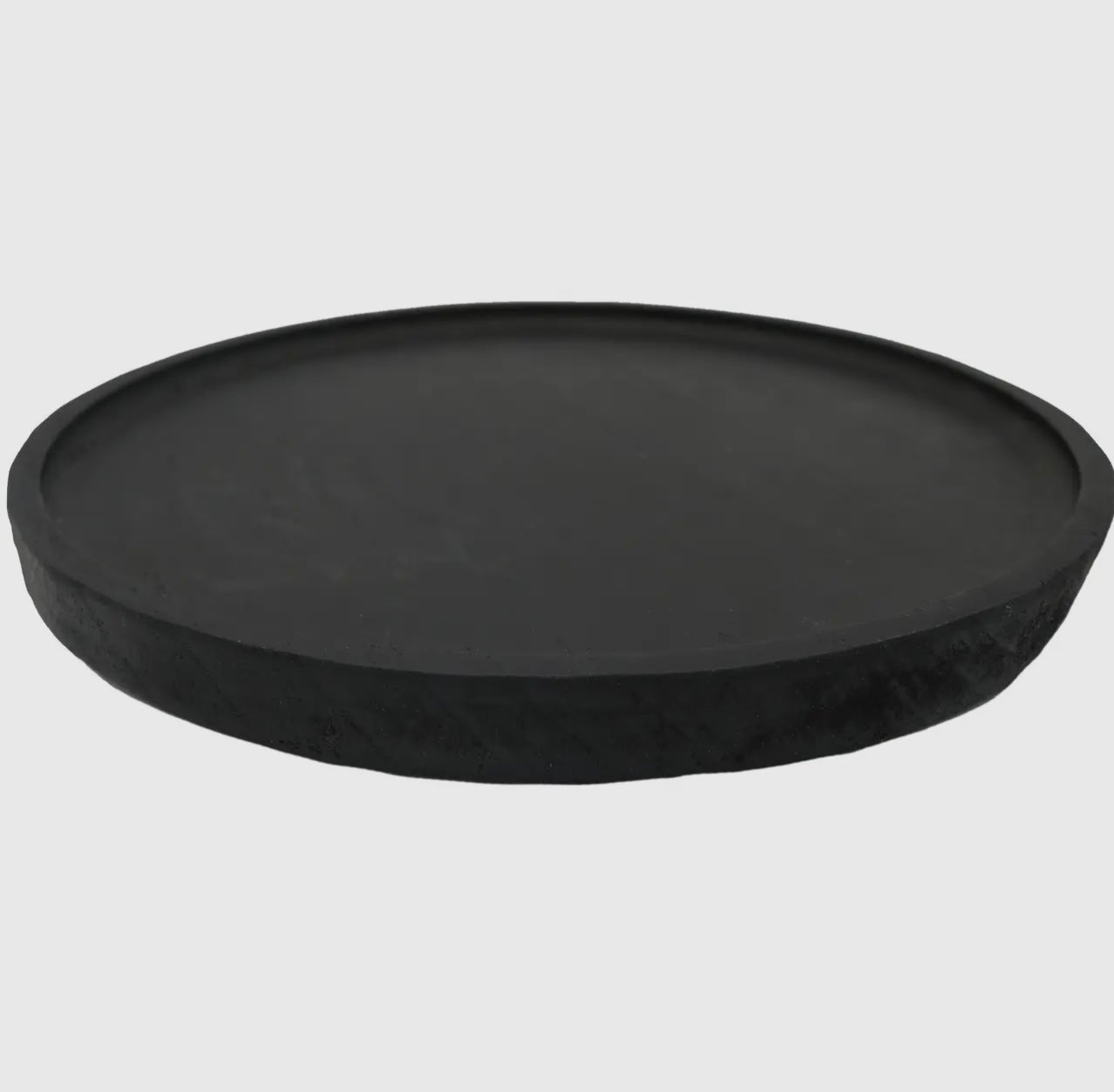 Round Wood Tray | Black