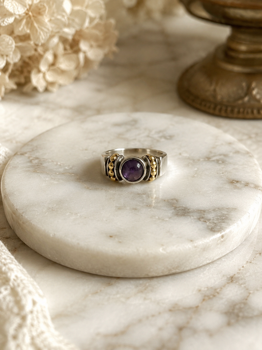 Lagos Caviar Amethyst Ring