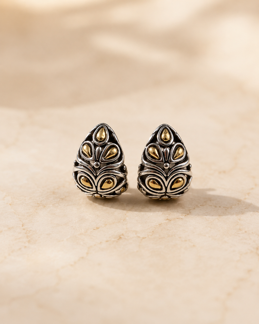 John Hardy Two-Tone Teardrop Earrings