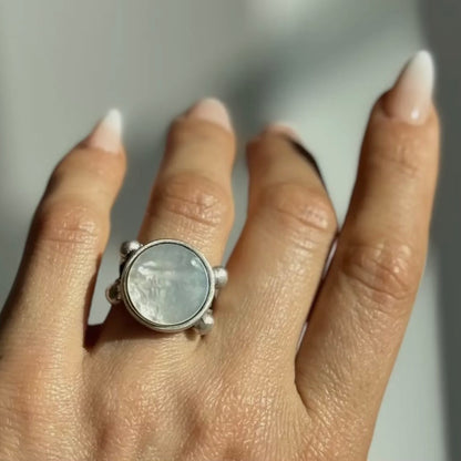 Moon Mother of Pearl Ring