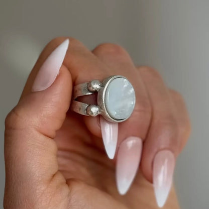 Moon Mother of Pearl Ring