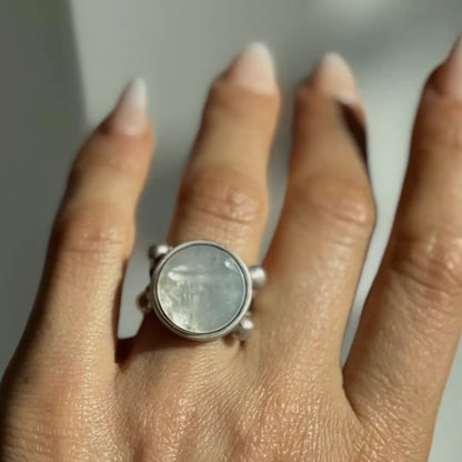 Moon Mother of Pearl Ring