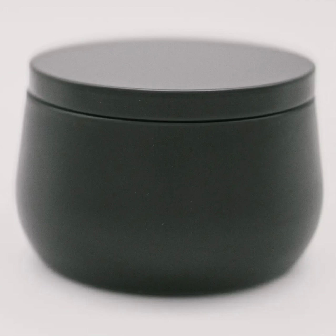 Black Curved Tin Soy Candle