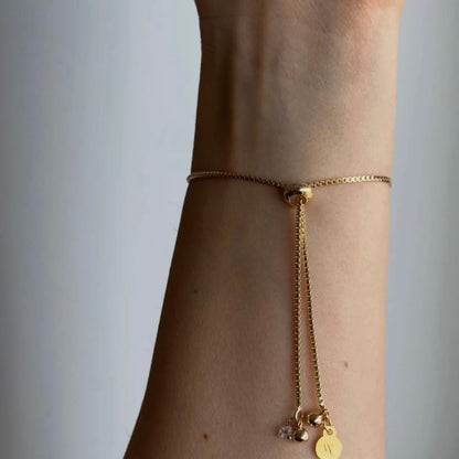 Clarity White Baroque Pearl + Herkimer Slider Bracelet